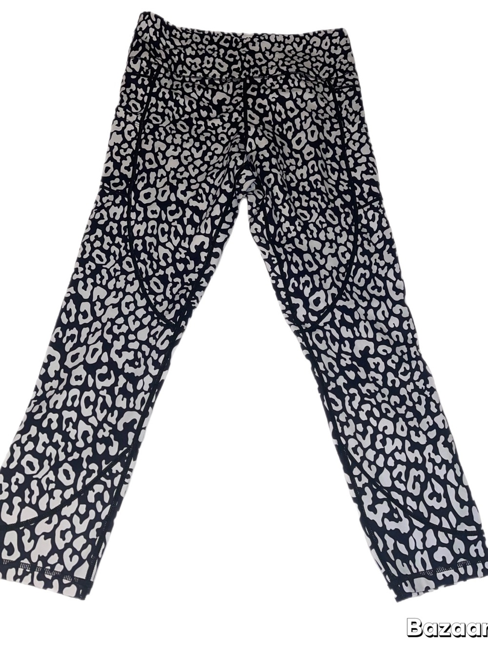 ZYIA Black and White Leopard Print Leggings